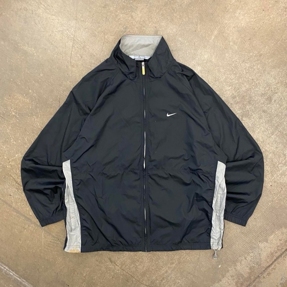 Vintage Nike Fill Zip Grey Tag Two Toned Windbreaker Jacket Size XL